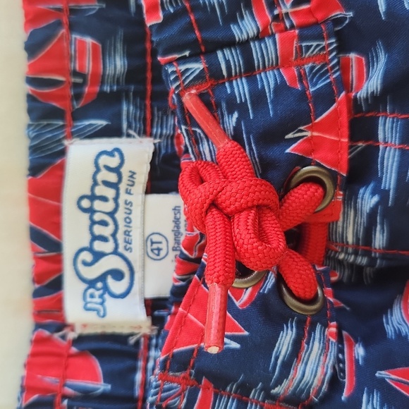 Jr. Swim Boy’s Sail Swim Trunks in Patriotic Print| size: 4T new - Picture 2 of 5